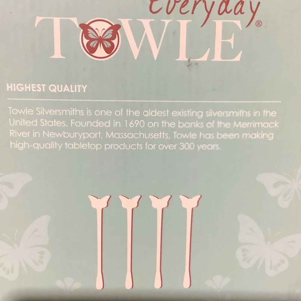 Towle Silver Butterfly Drink Stirrers